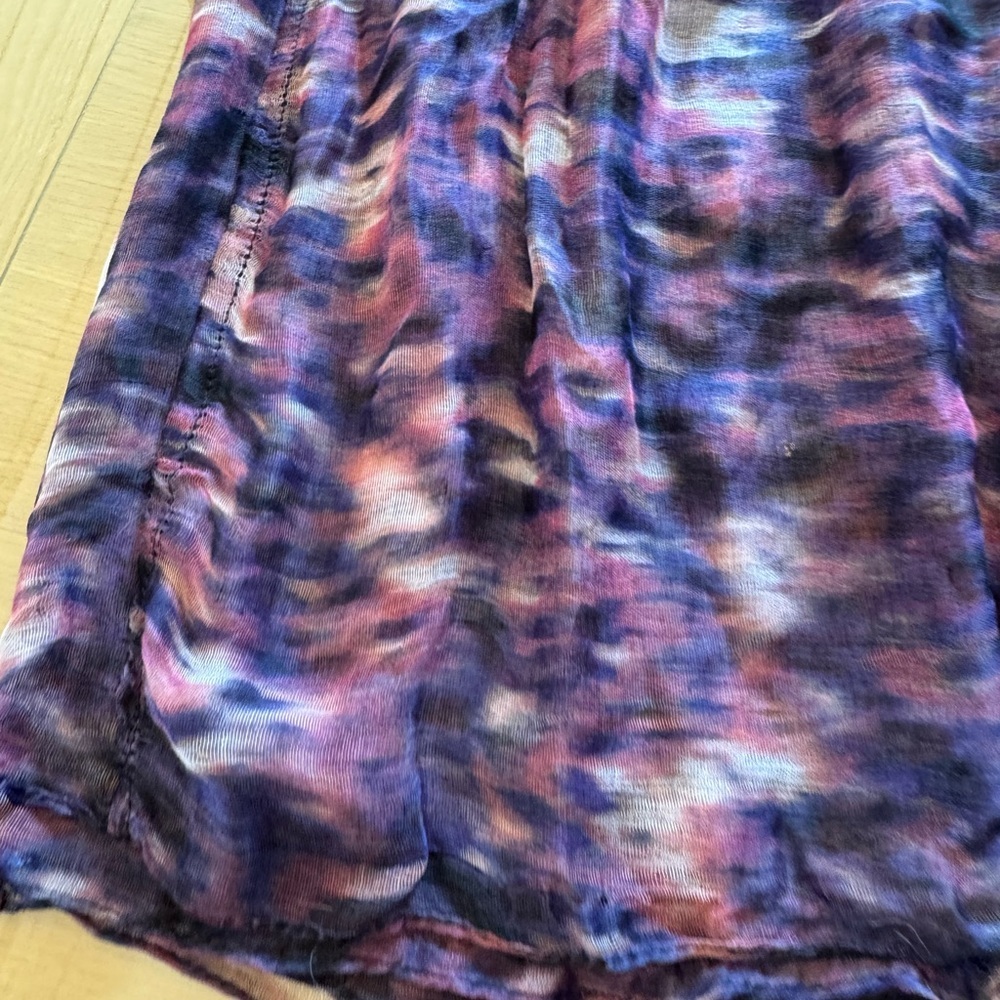 Lightweight Purple Blue Printed Infinity Scarf - Picture 2 of 3